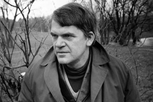 Czech writer Milan Kundera poses in a garden in Prague 14 October 1973. Novelist born in Brno, Czech Republic, Kundera lectured in Cinematographic studied in Prague until he lost his post after the Russian invasion in 1968. His first novel, Zert (1967, The Joke), was a satire on Czechoslovakian-style Stalinism. In 1975 he fled to Paris, where he has lived ever since, taking French nationality in 1981. He came to prominence in the West with his "The book of Laughter and Forgetting" in 1979, and "The Unbearable Lightness of Being" in 1984 which was filmed in 1987. (Photo credit should read /AFP/Getty Images)